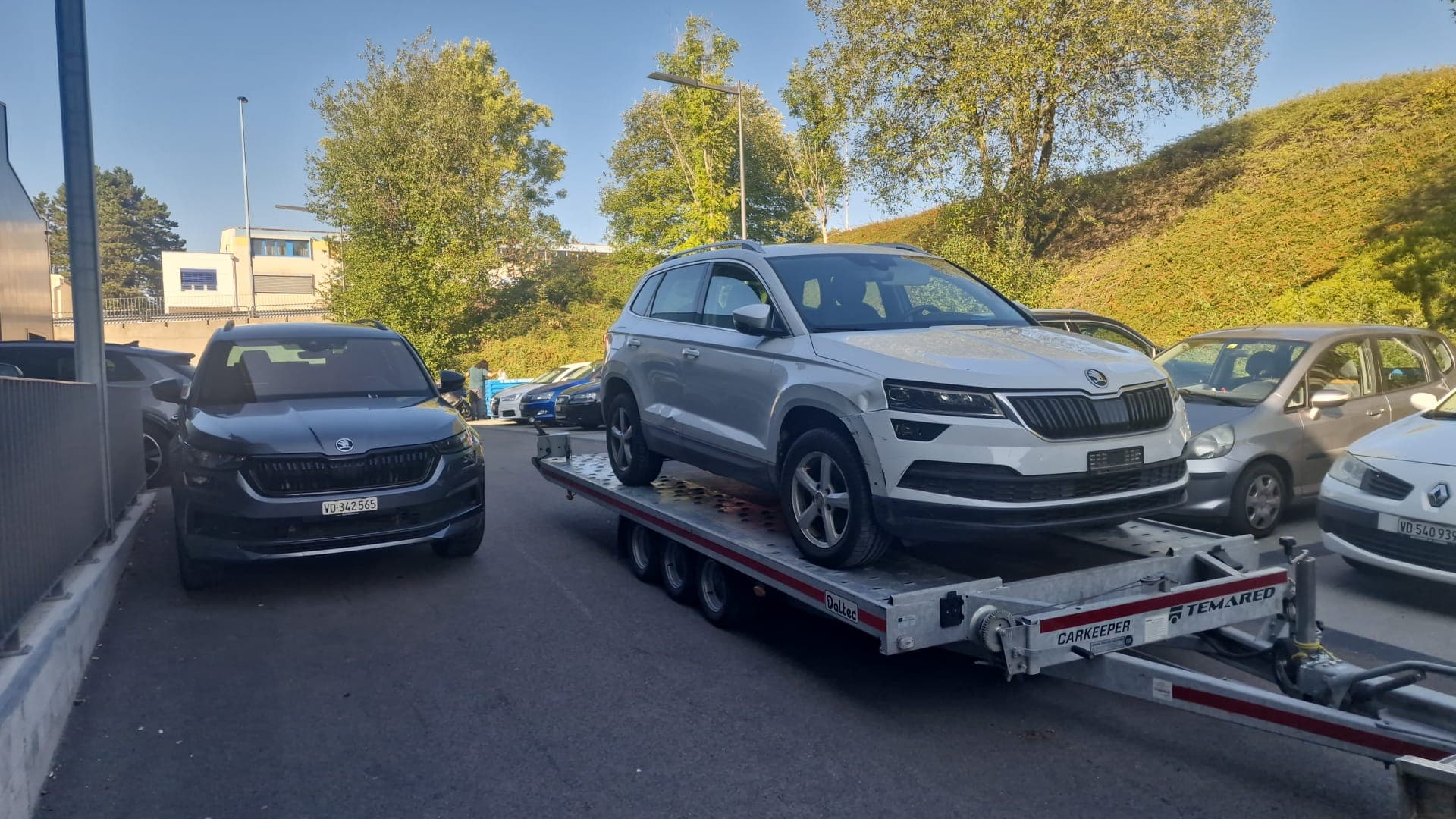 Dépanneuse Daly Transport en intervention en Suisse romande
